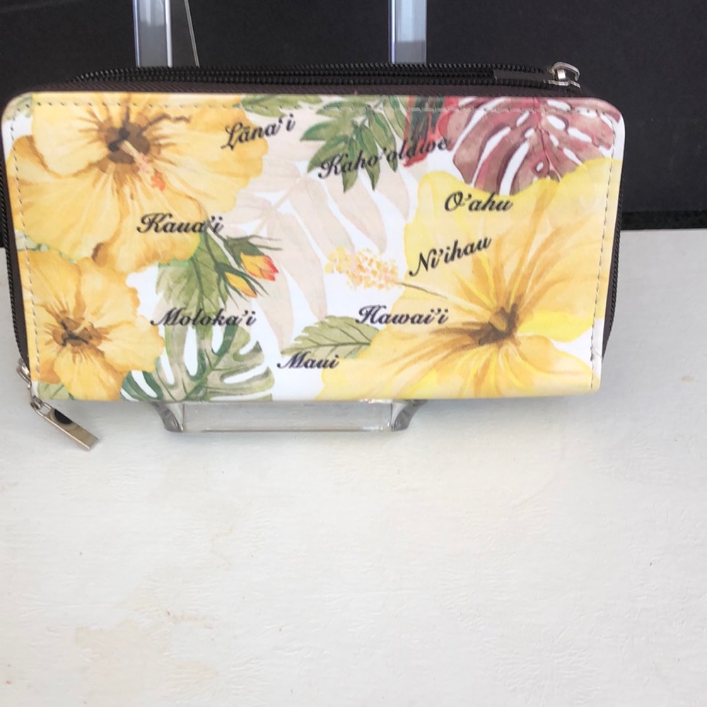🌹Hawaiian Island Double Zip Wallet